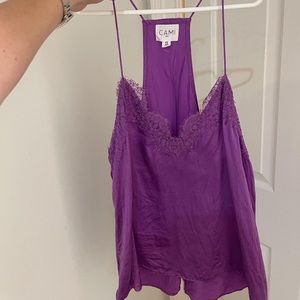 RACER CHARMEUSE CAMI IN PURPLE